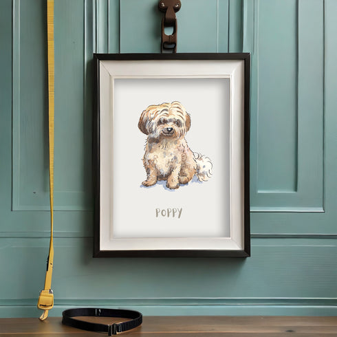 Havanese Fawn Cream Personalised Dog Print